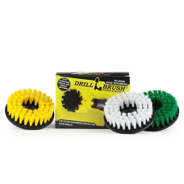 Drill Brush Power Scrubber By Useful Products 7 in W 5 in L Brush, Variety 5in-S-GWY-H-DB - main
